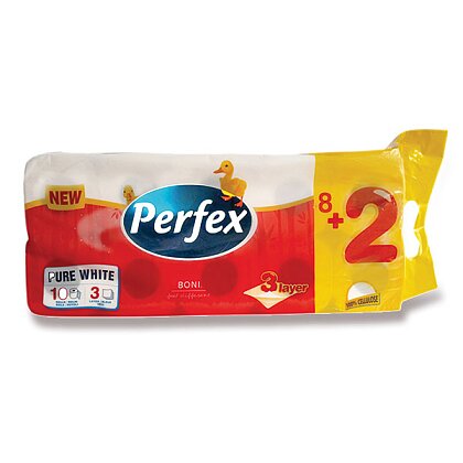 Papír toaletní Perfex 3 vrstvý 120 útržků 8+2ks